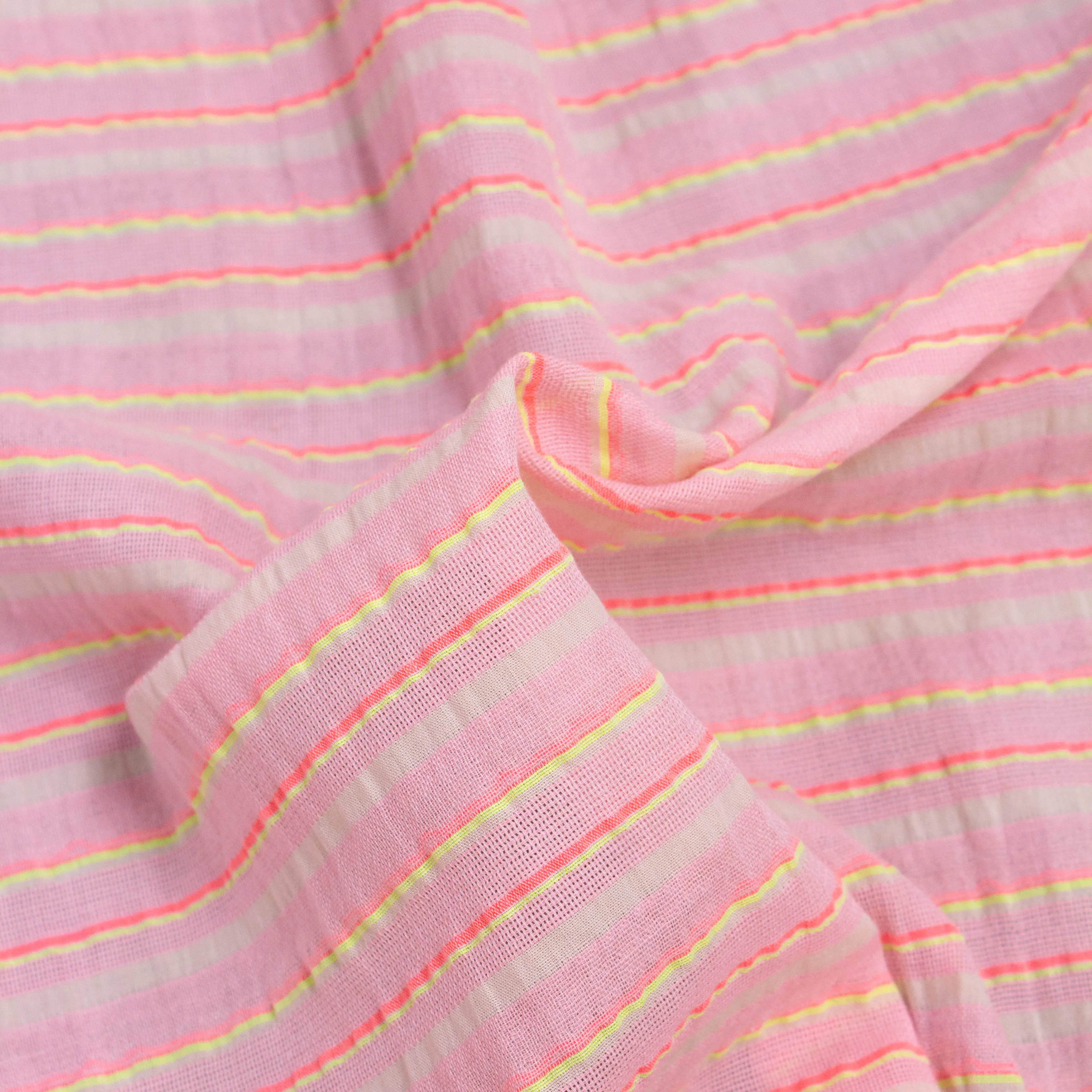 Gwen Pink Striped Cotton Blend SHOWROOM SAMPLE 34CM X 60CM