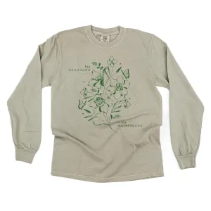 His Childhood is My Motherhood (Singular) - LONG SLEEVE COMFORT COLORS TEE