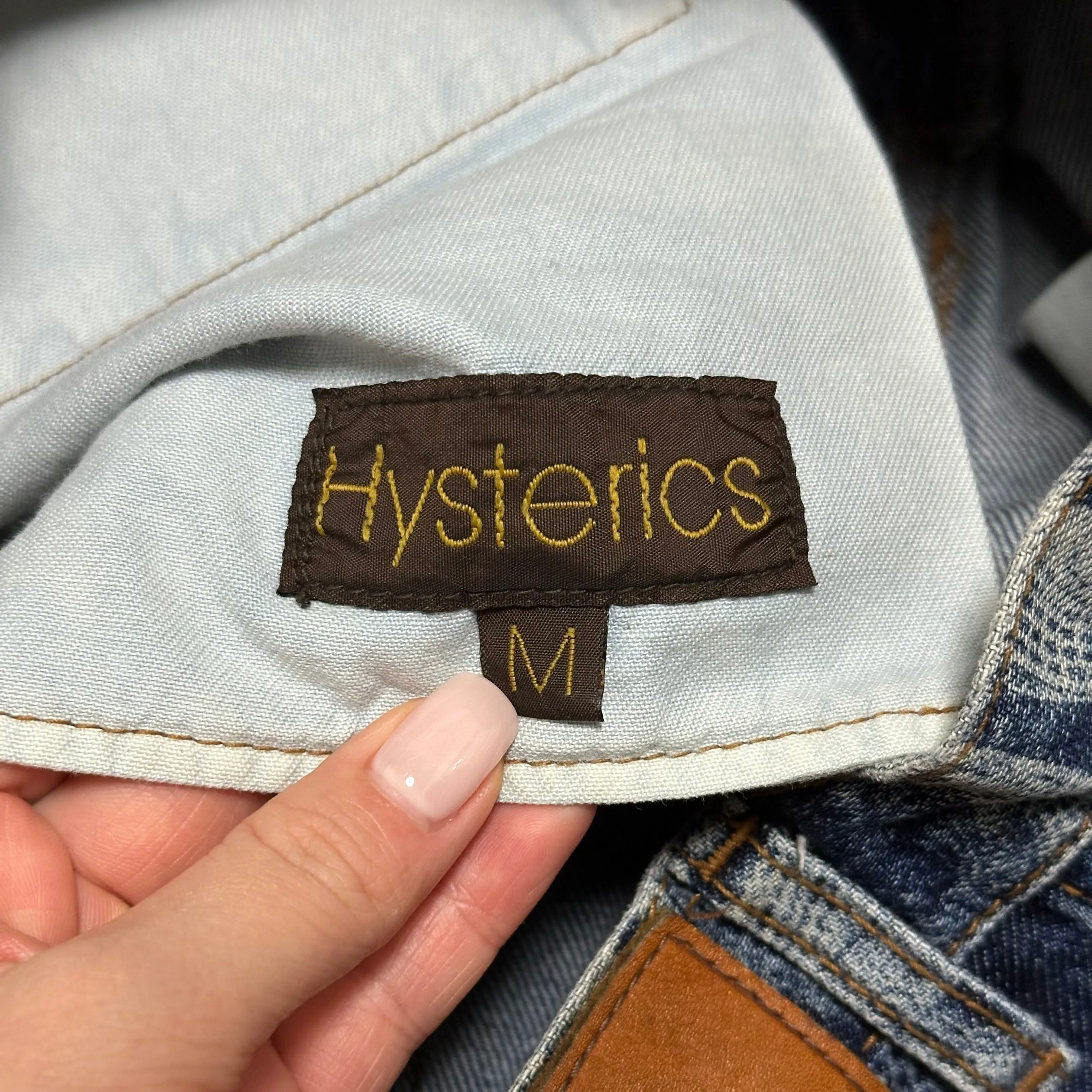 HYSTERICS Snake Print Denim Midi Skirt