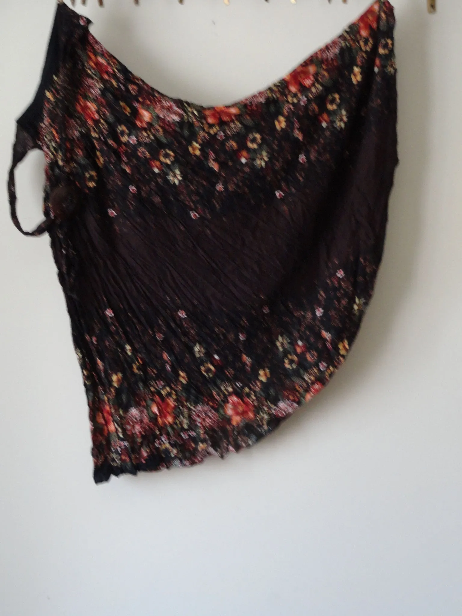 Indian boho, gypsy skirt. Maxi, Indian, long, crushed cotton skirt. Crinkled, Ethnic, Indian skirt. From Artikrti.