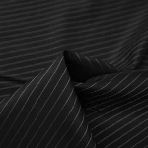 Jill Black Striped Silk