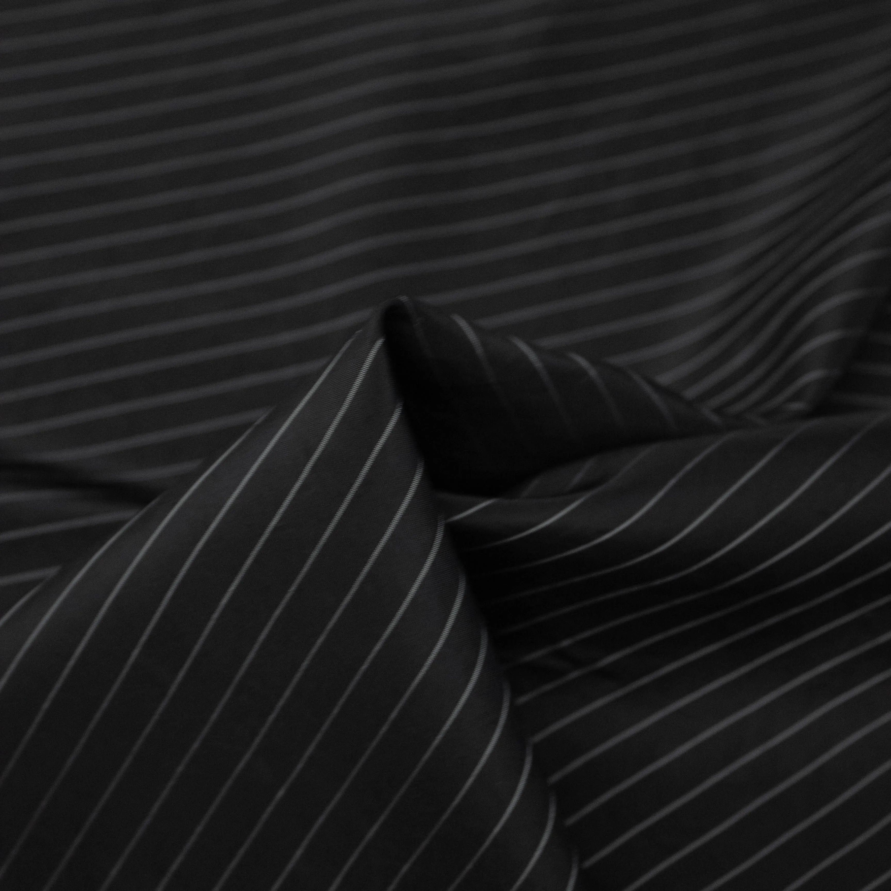Jill Black Striped Silk