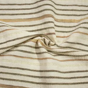 Klare Beige Striped Cotton Lurex Blend