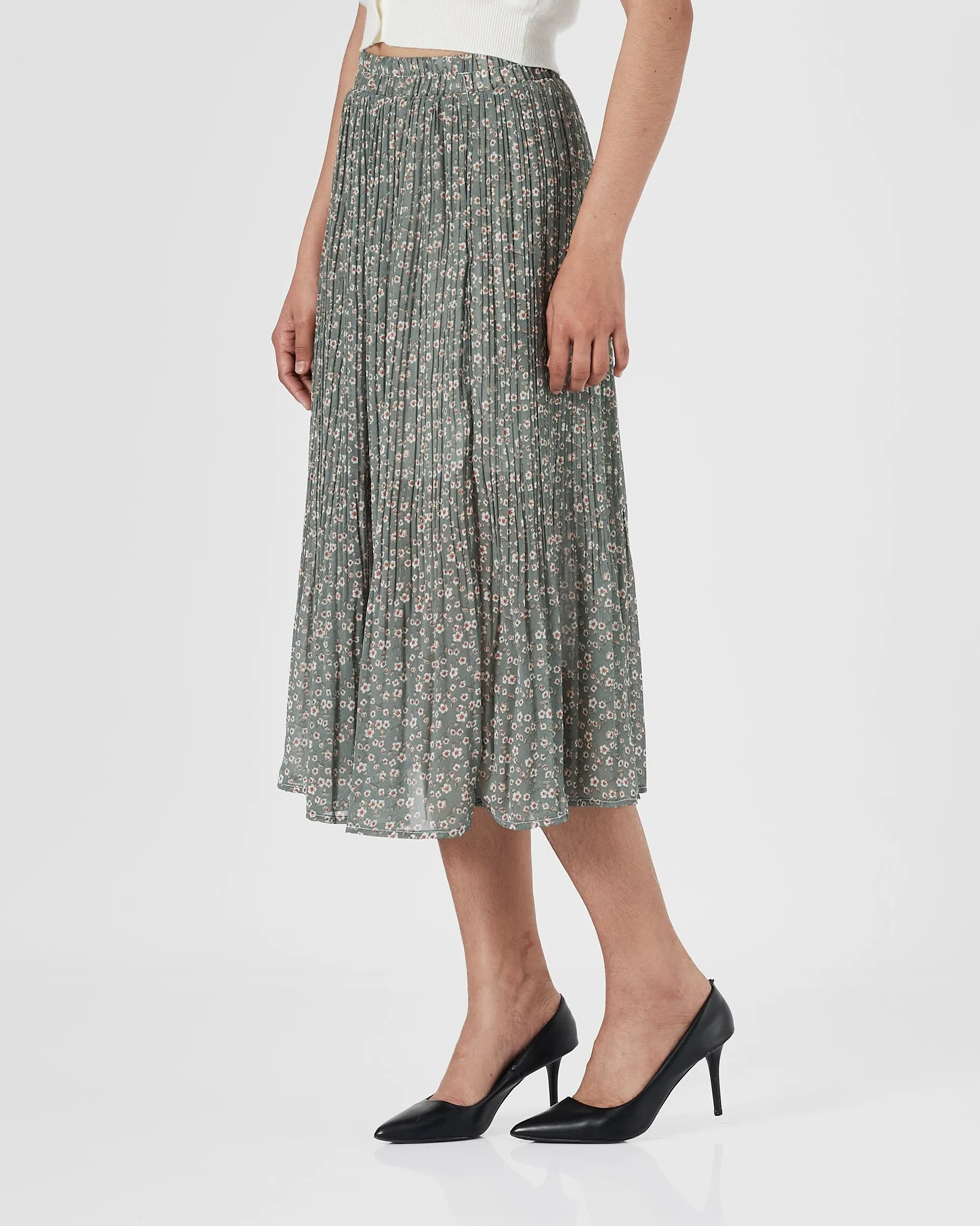 Lady Green Floral Skirts 17.90