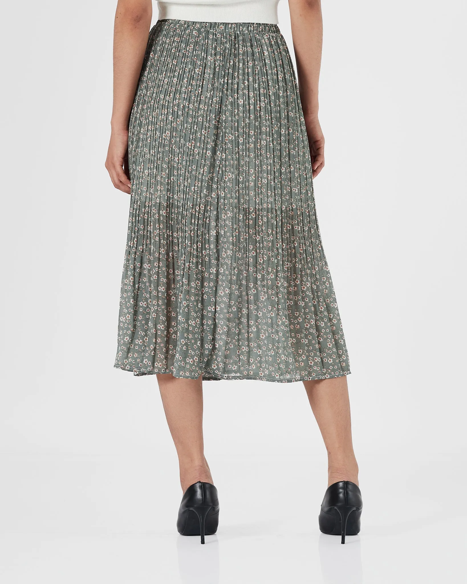 Lady Green Floral Skirts 17.90