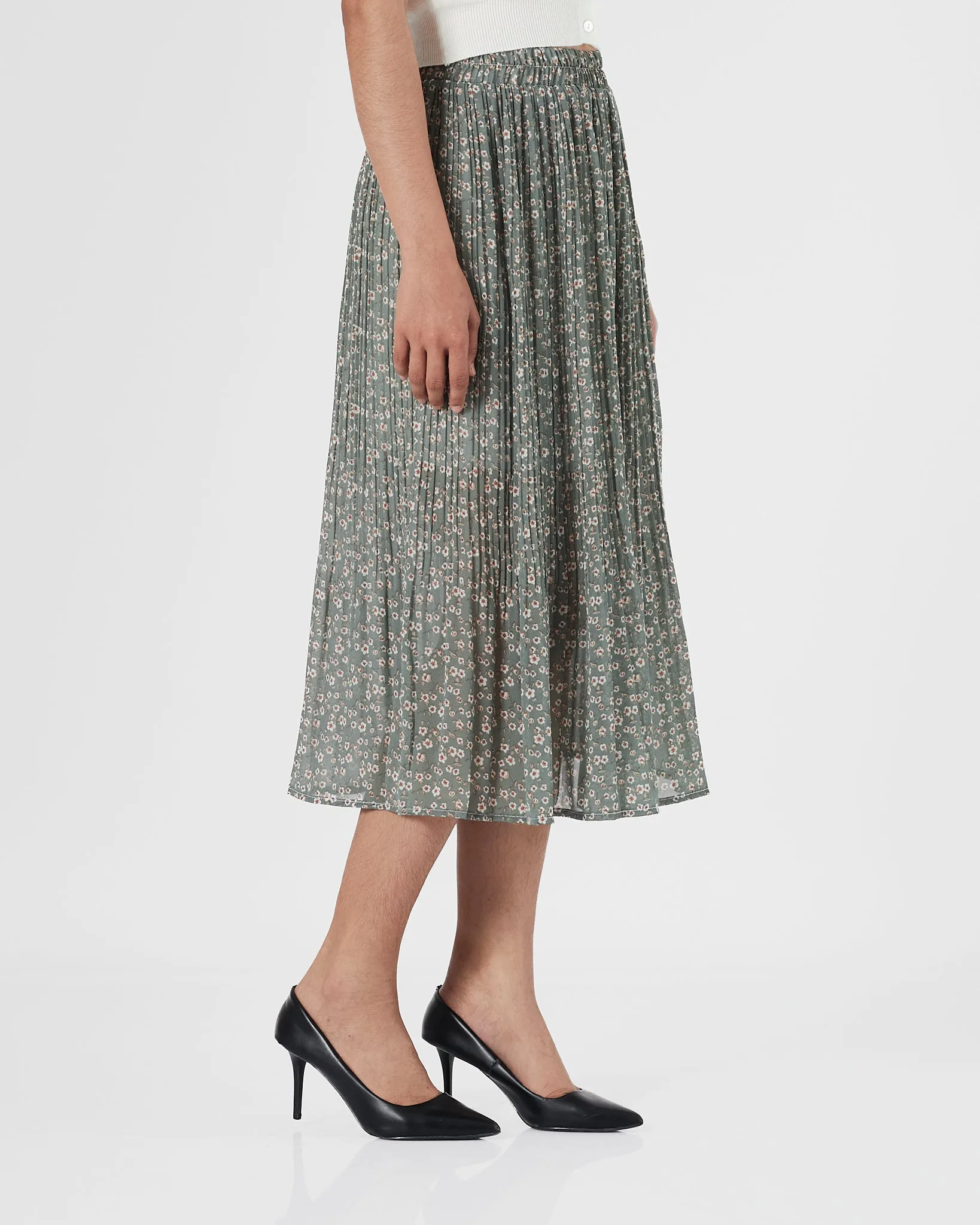 Lady Green Floral Skirts 17.90