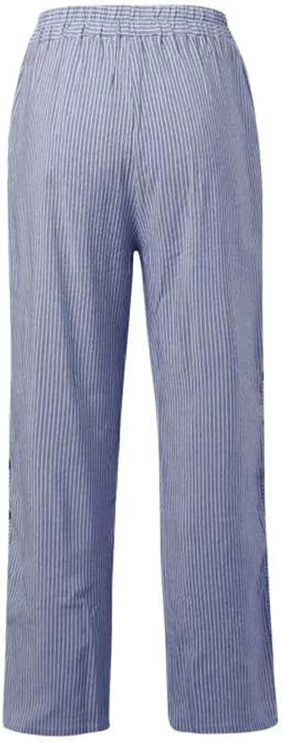 Linen Pants Women Cropped Side Button Elastic Waist Pants Casual Summer Beach Trousers with Pockets