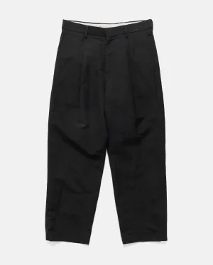 Linen Wool 1Tuck Slacks Black Linen Wool 1Tuck Slacks Black