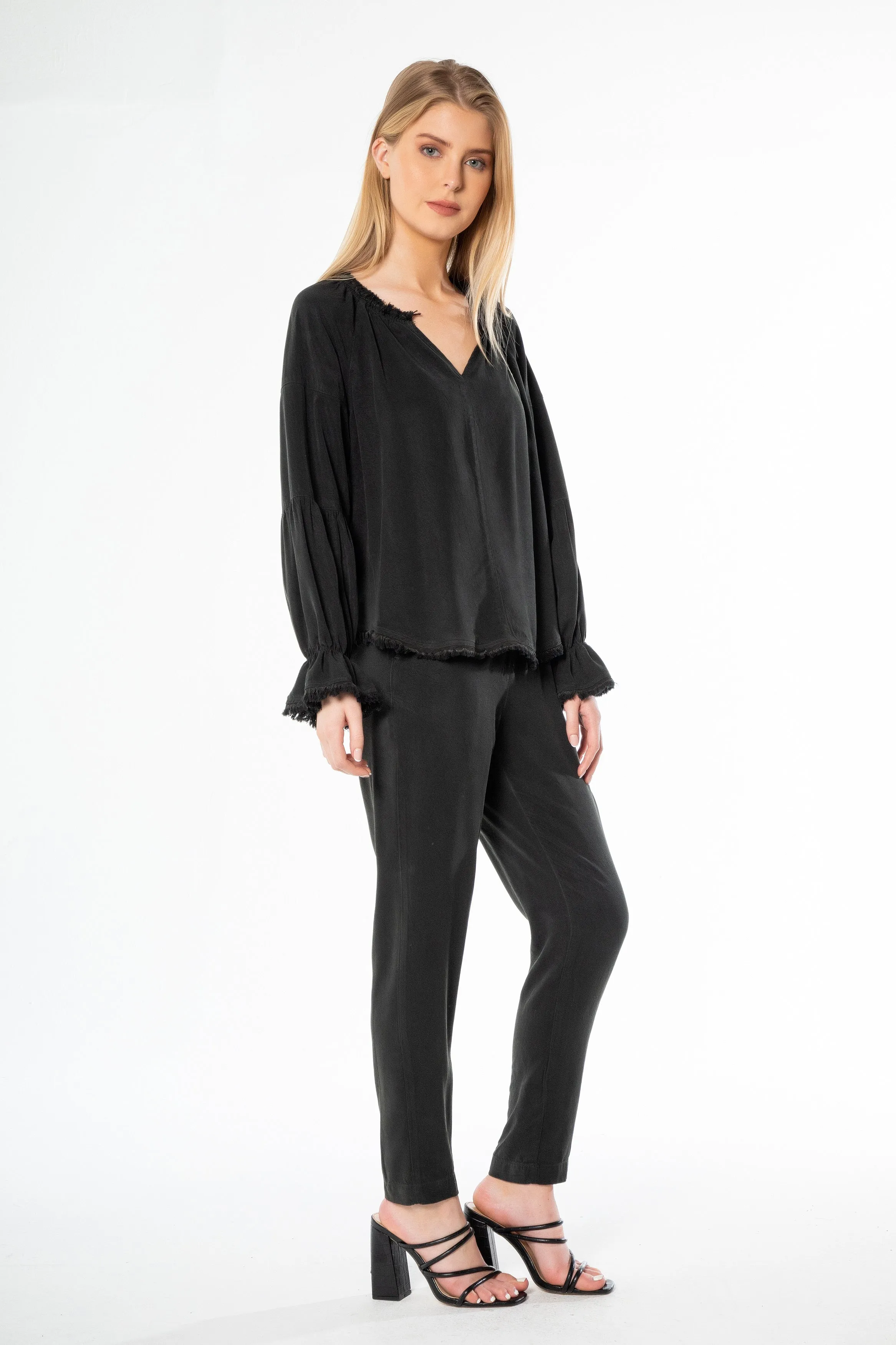 Long Sleeve Peasant Top