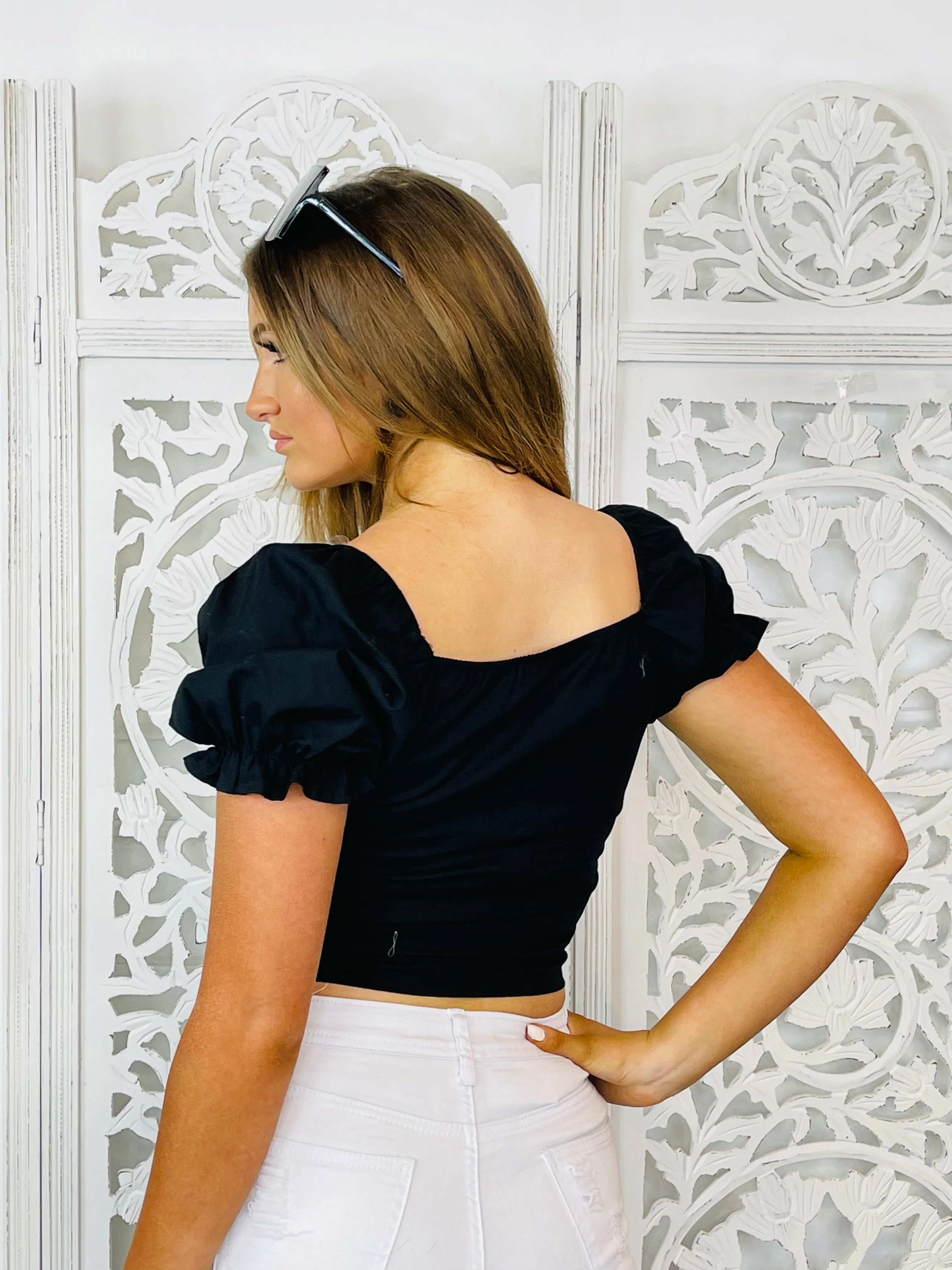 LOVE Peasant Corset Top