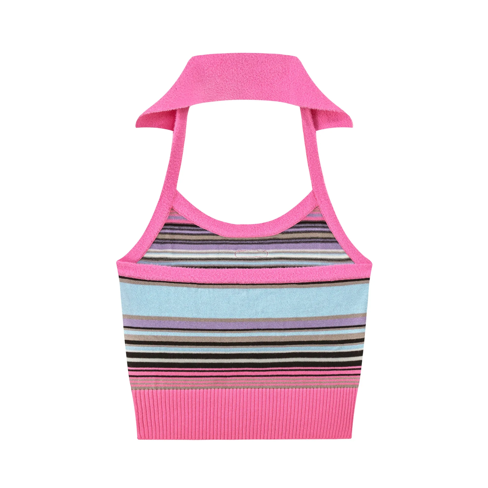 Made By Chuu Colorful World Striped Crop Top