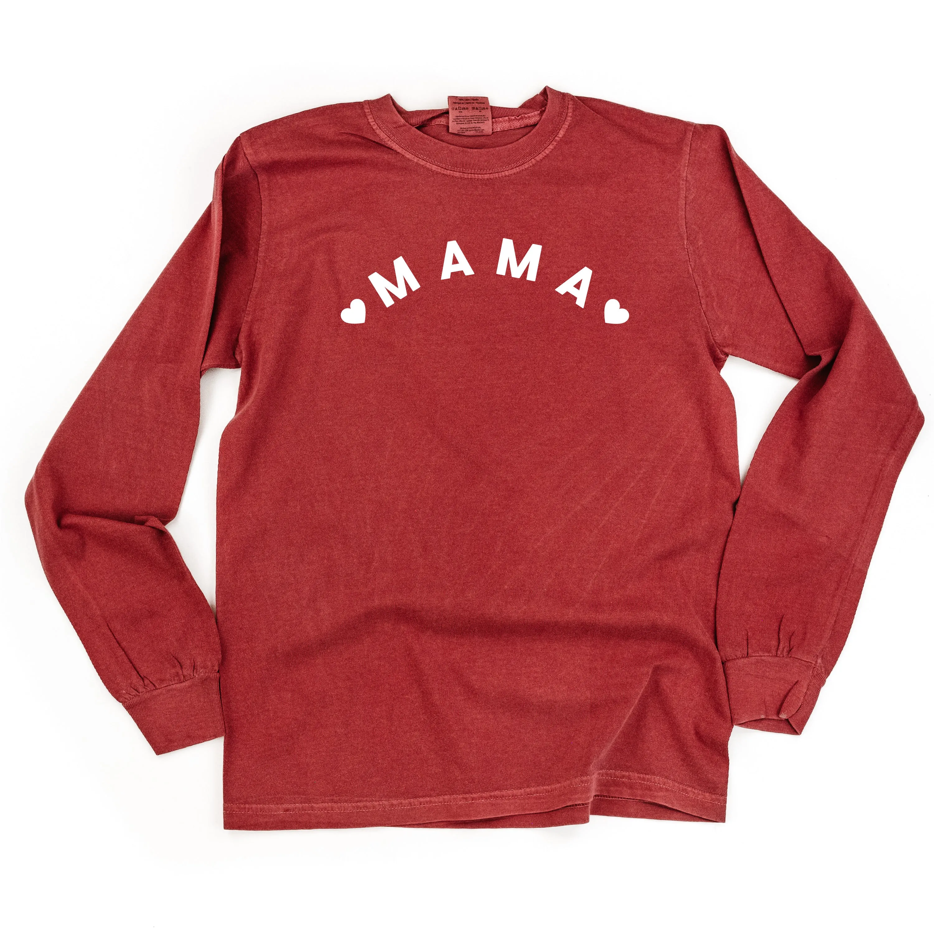 Mama (Two Hearts) - LONG SLEEVE Comfort Colors Tee