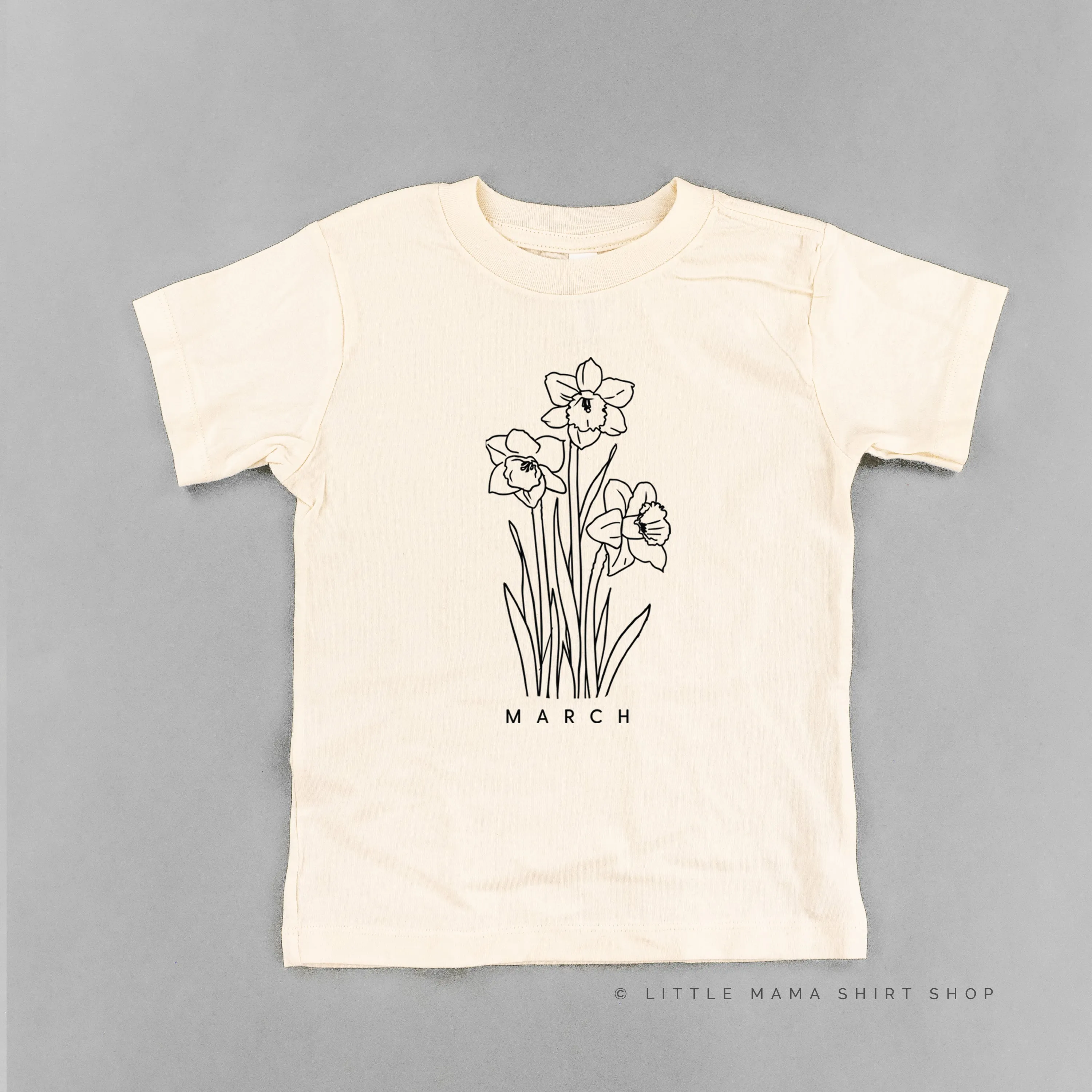 MARCH BIRTH FLOWER - Daffodil - Short Sleeve Child Shirt
