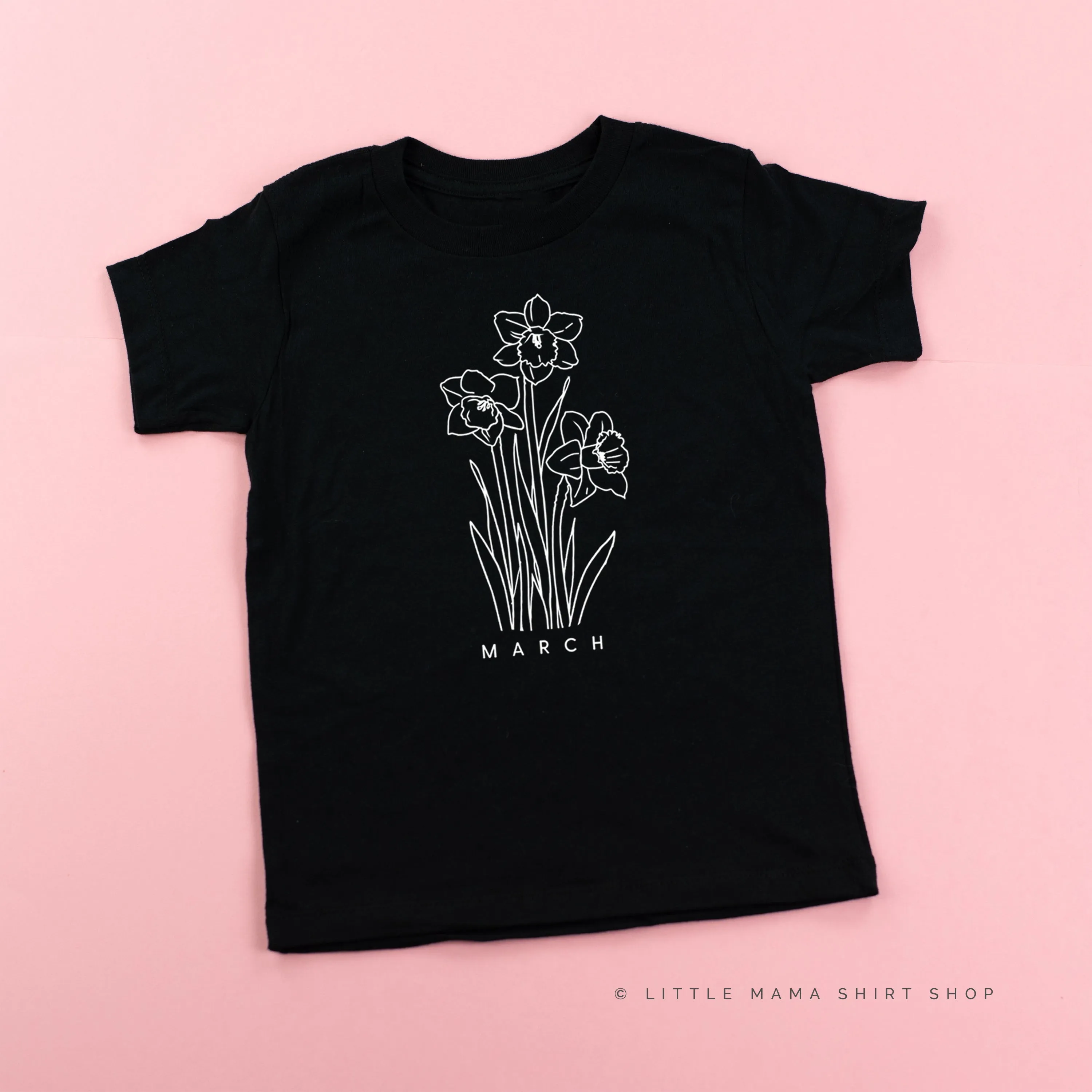 MARCH BIRTH FLOWER - Daffodil - Short Sleeve Child Shirt