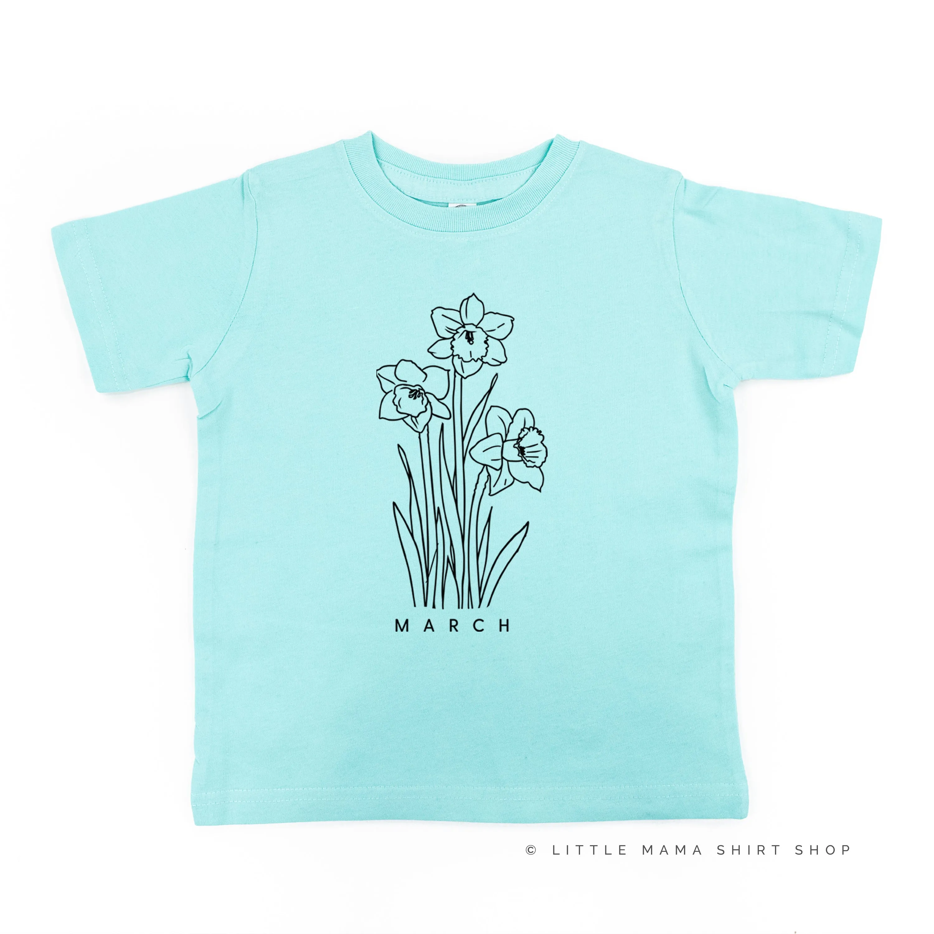 MARCH BIRTH FLOWER - Daffodil - Short Sleeve Child Shirt