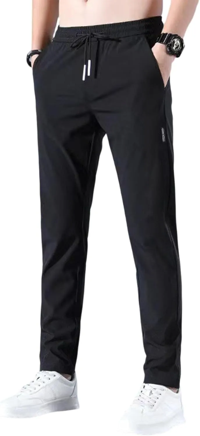 Mens Golf Joggers Slim Fit Casual Palcomfy Beeswan Pants Tapered Ultra Stretch Quick Drying Summer Pants w/Pockets