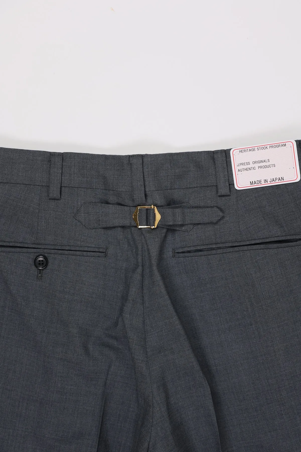 Merino Tropical Wool Piped Stem Trousers - Gray