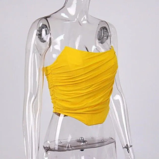 Mesh Corset Crop Top