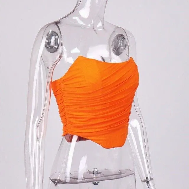 Mesh Corset Crop Top