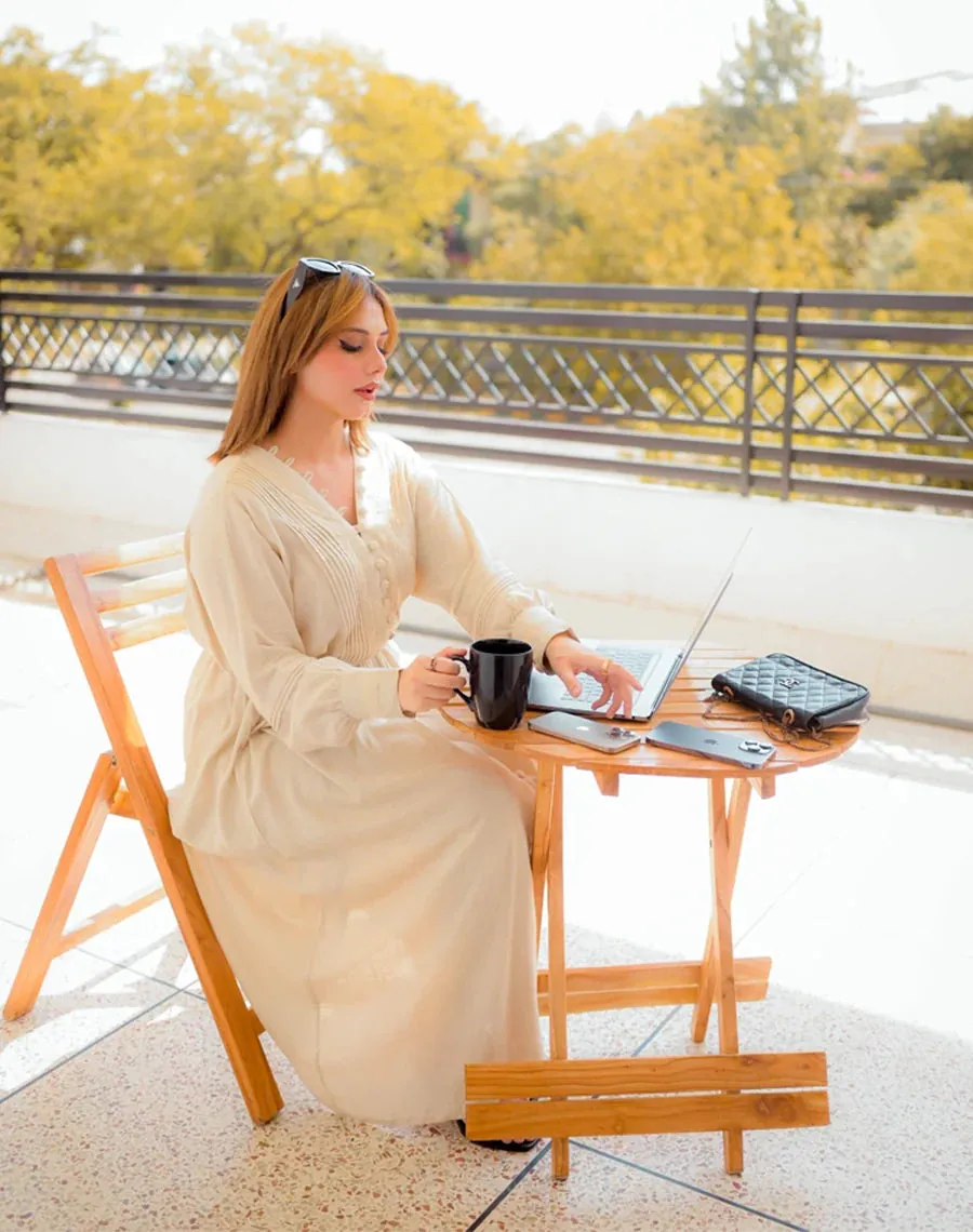 Metro Muse - Long Linen Summer Formal Maxi Dress