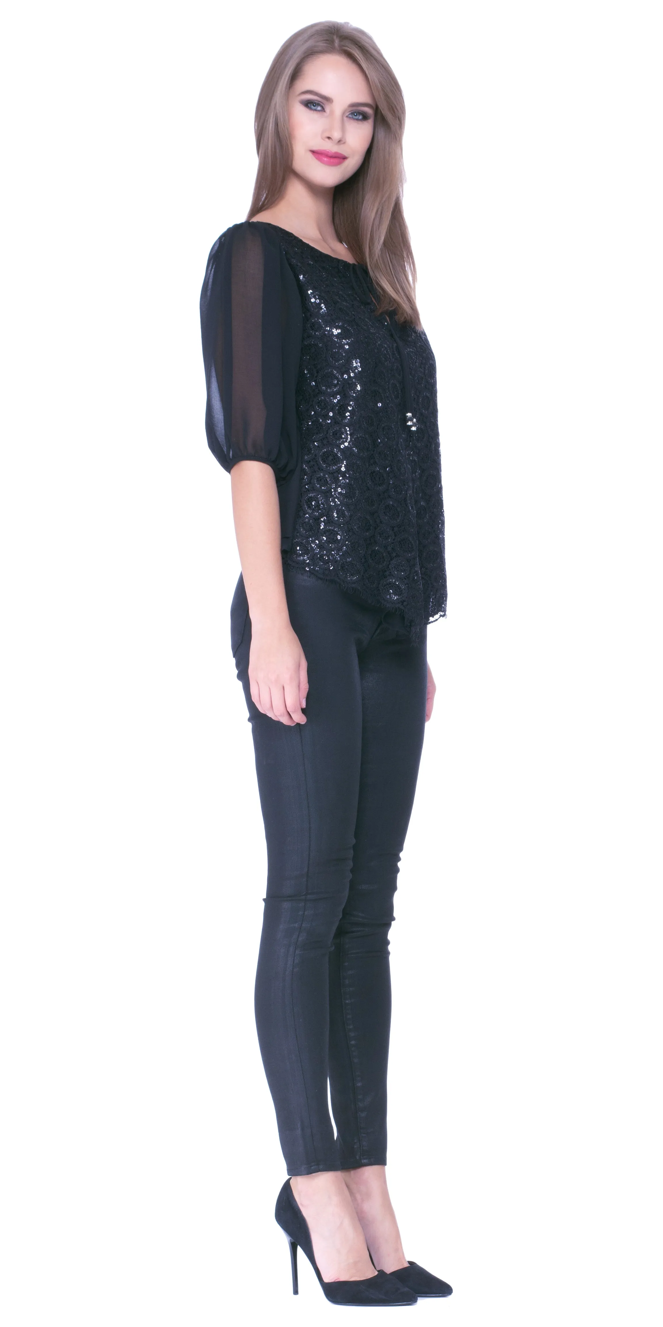 Mia Sequin Blouse