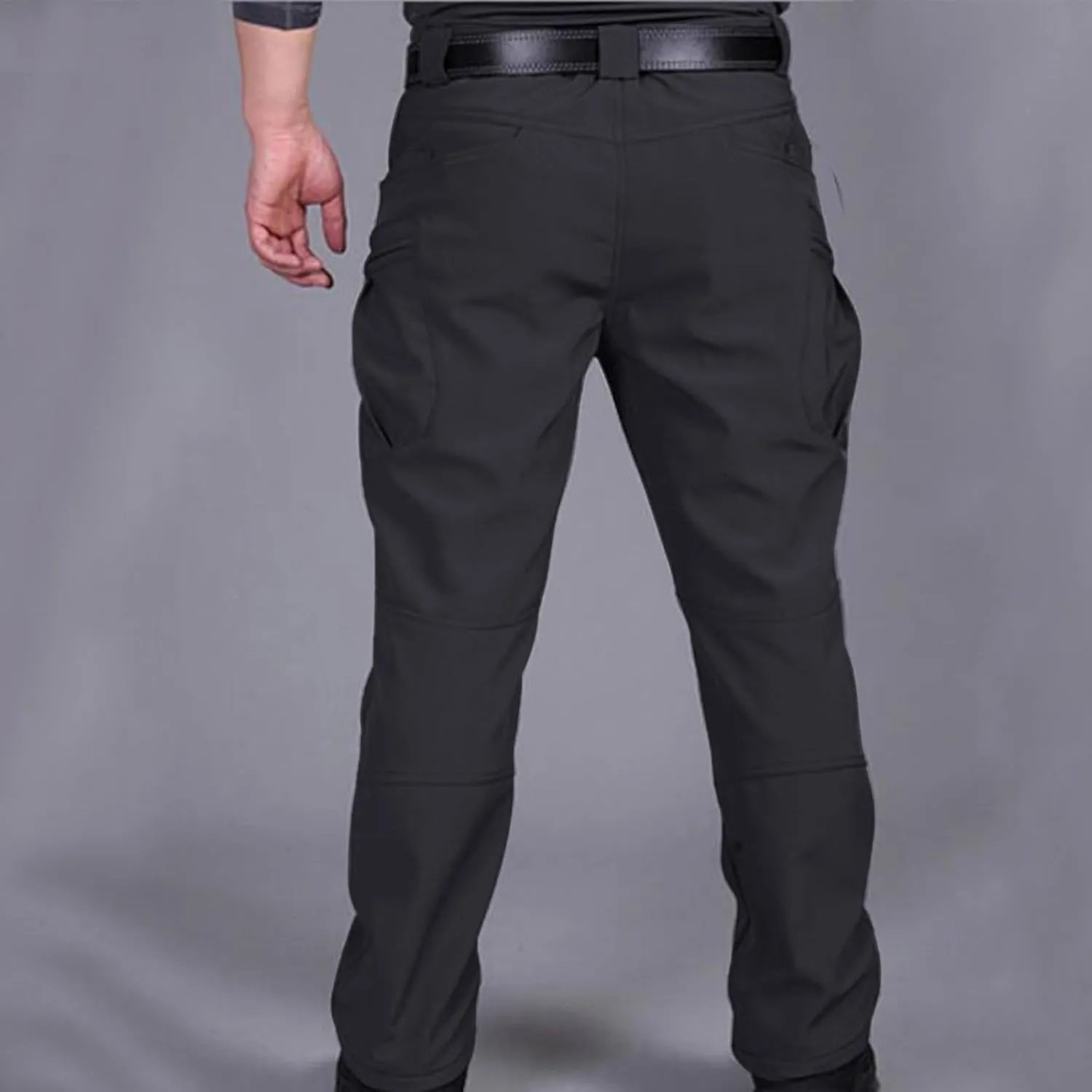 Muscularfit Mens Pants Big and Tall Multi Pockets Buckle Zipper Cargo Pant Causal Loose Solid Sports Trousers Trendy Clothes