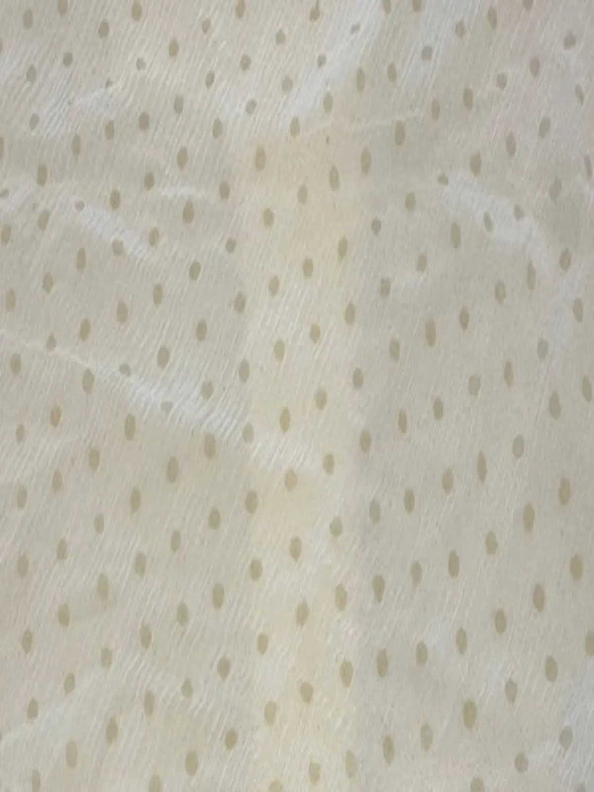 Mustard Dot on Cream Yoryu Silk Chiffon