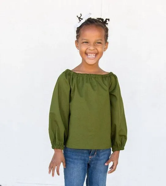 Mustard Peasant Blouse
