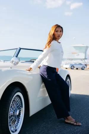 Navy Lauren Linen Pants