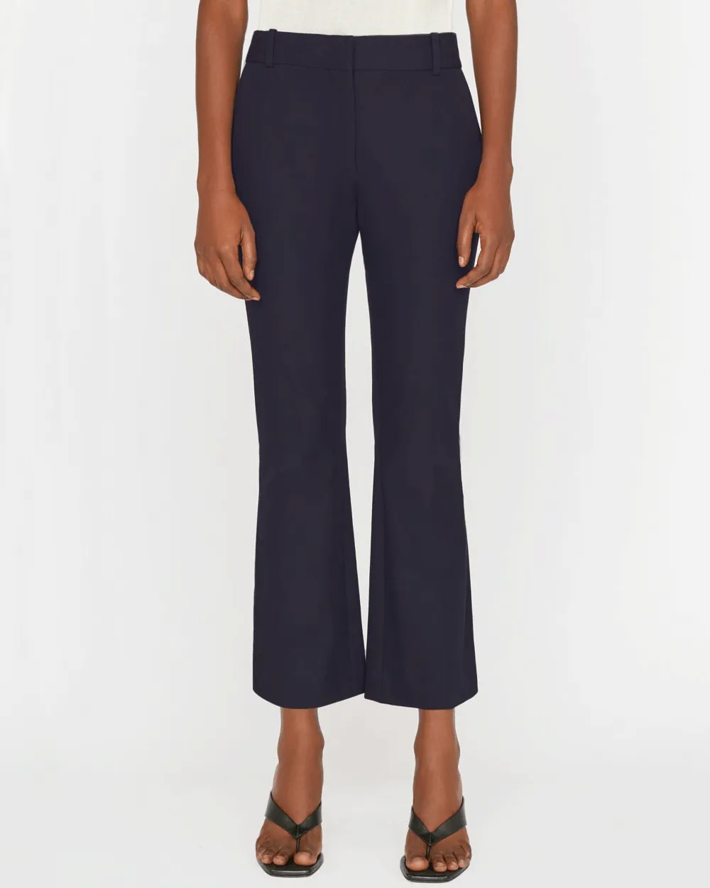 Navy Le Crop Mini Boot Trouser