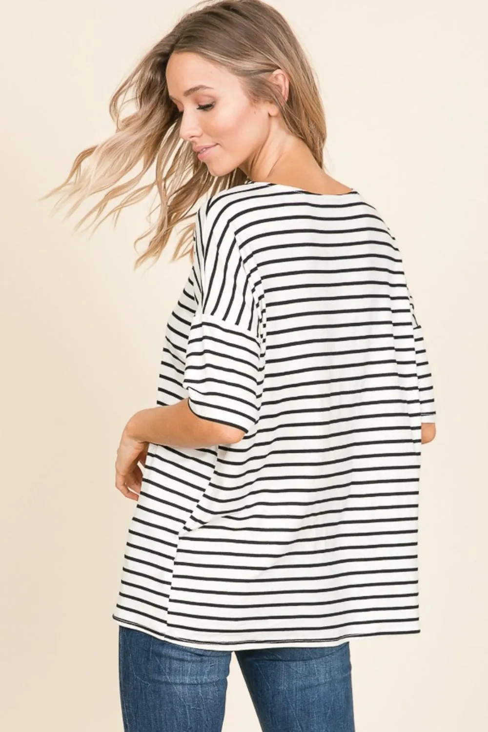 Nicole Striped Tee