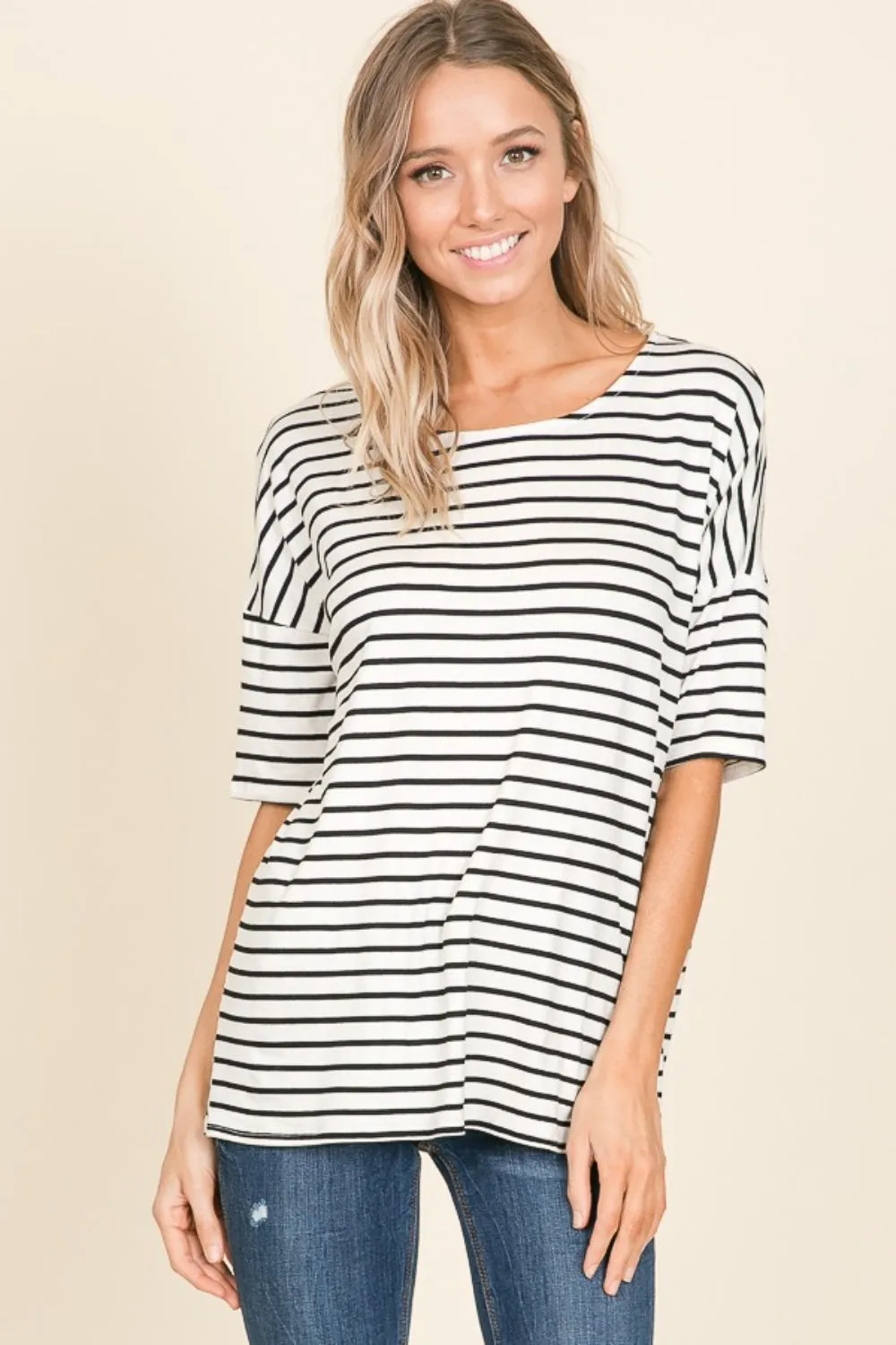 Nicole Striped Tee