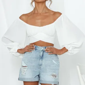 Off Shoulder Long Sleeve Top