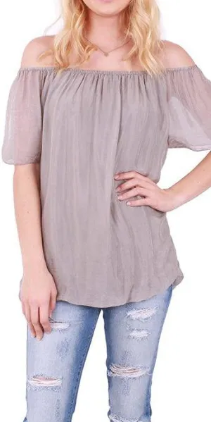 Off Shoulder Peasant Blouse