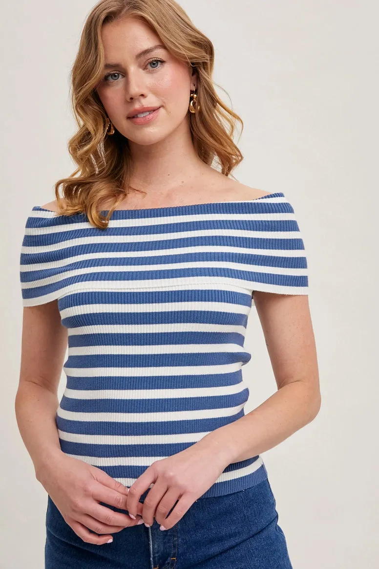 Off the Shoulder Striped Top