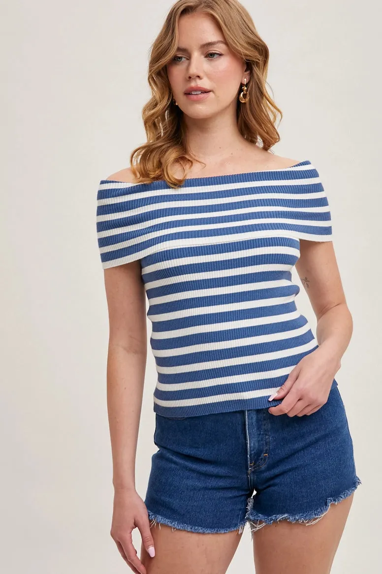 Off the Shoulder Striped Top