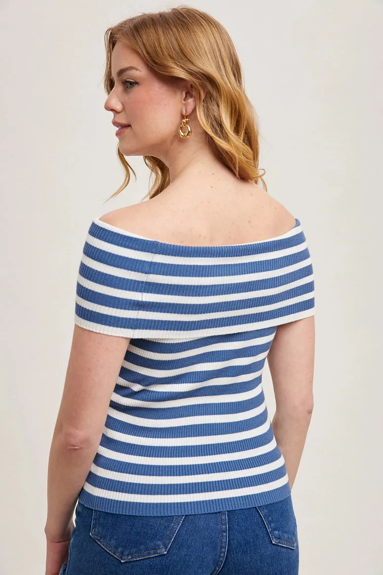 Off the Shoulder Striped Top