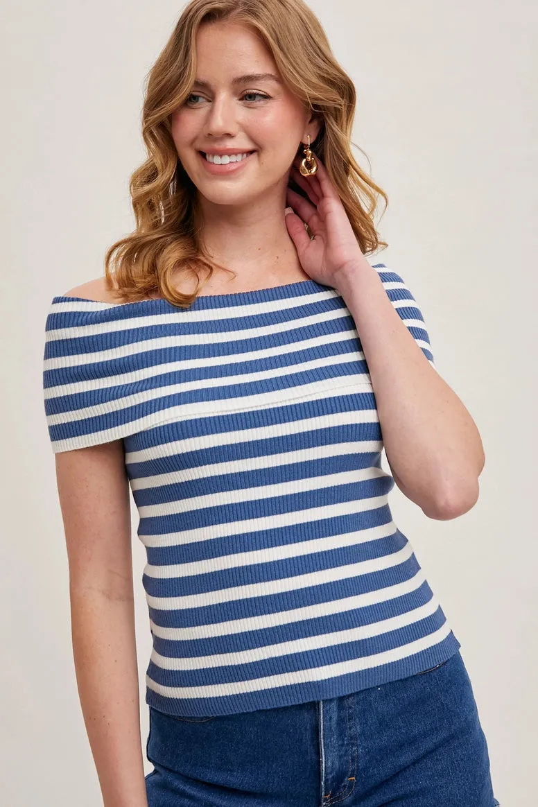 Off the Shoulder Striped Top