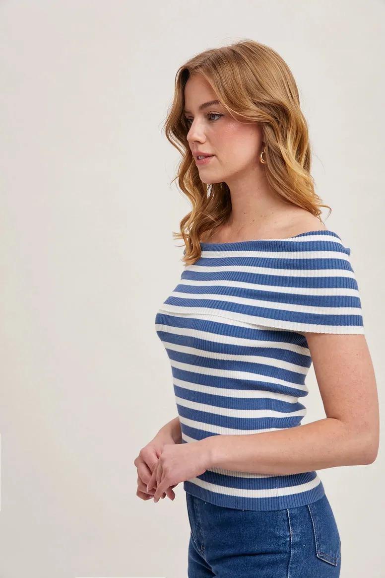 Off the Shoulder Striped Top