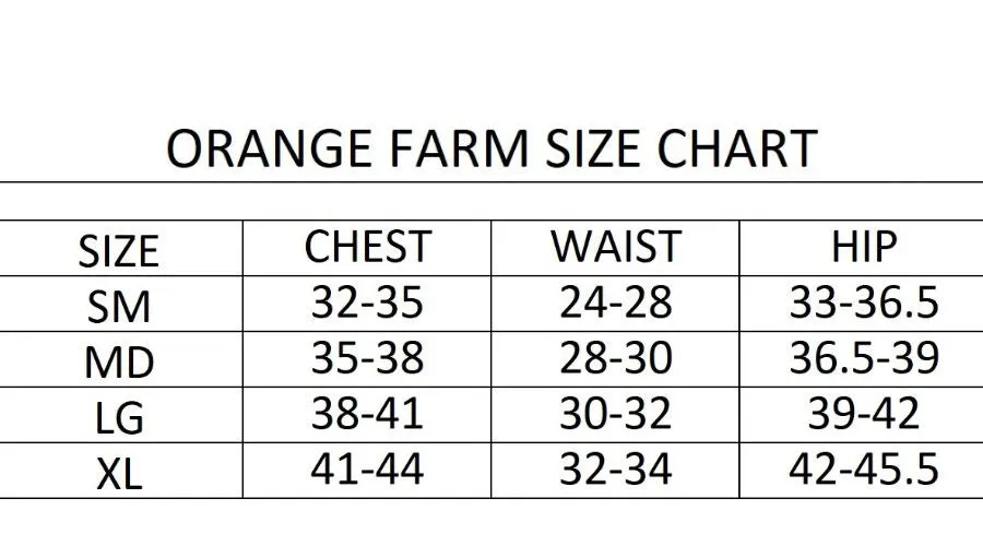 Orange Farm Clothing Two Tone Fold Over Waist Wide Leg Pants