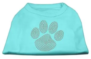 Orange Paw Rhinestud Shirts Aqua XXXL(20)