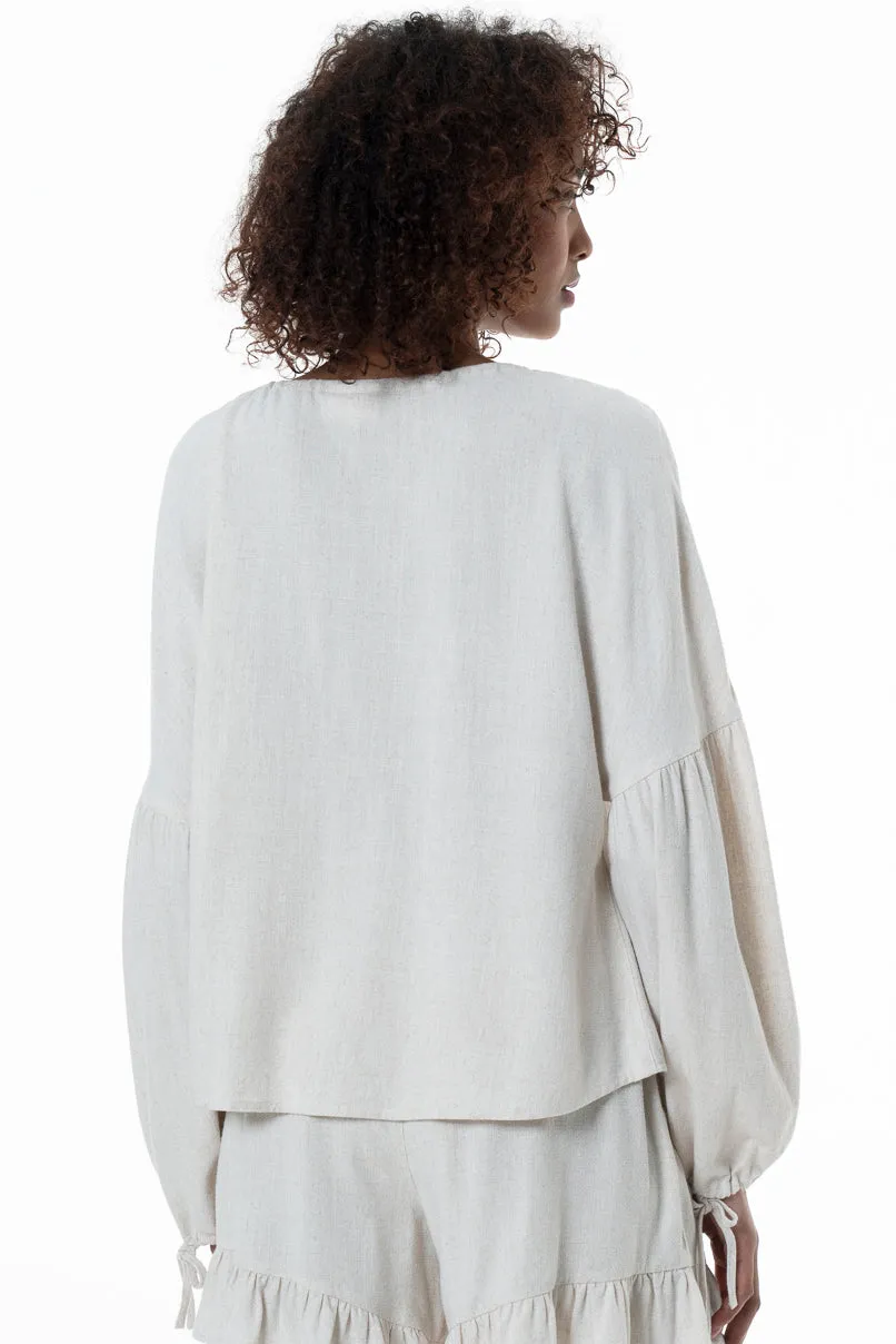 Peasant Blouse _ 153776 _ Natural