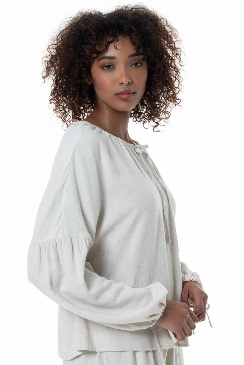 Peasant Blouse _ 153776 _ Natural