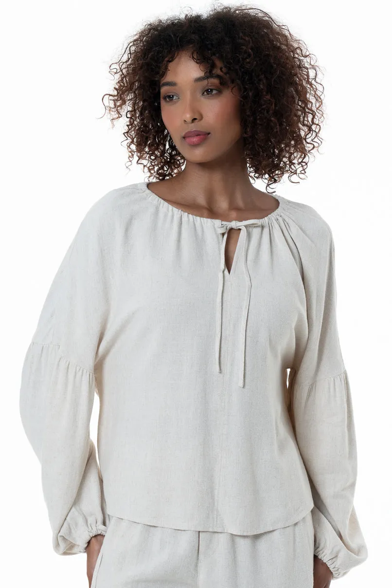 Peasant Blouse _ 153776 _ Natural