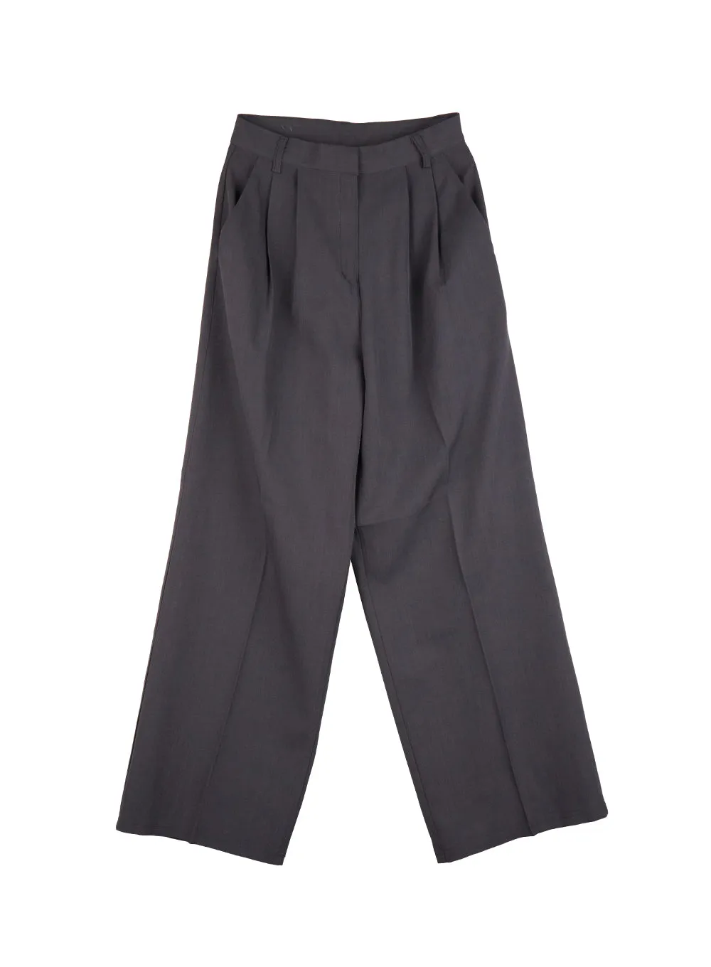 Pintuck Relaxed-Fit Slacks CJ528