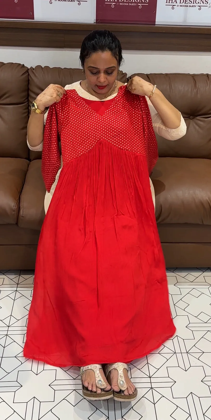 PLATINUM CHIFFON ALINE TOPS - IHA 20194