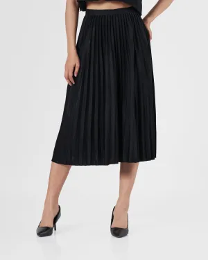 Pleated Lady Black Skirts 15.90