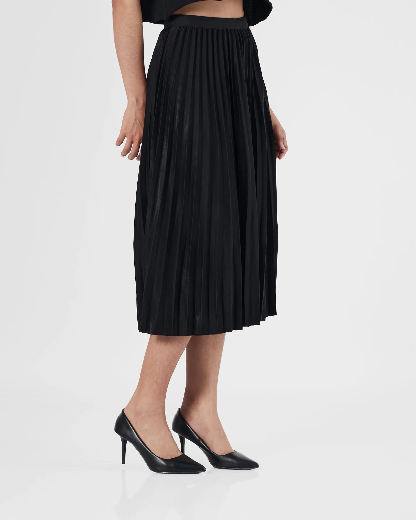 Pleated Lady Black Skirts 15.90