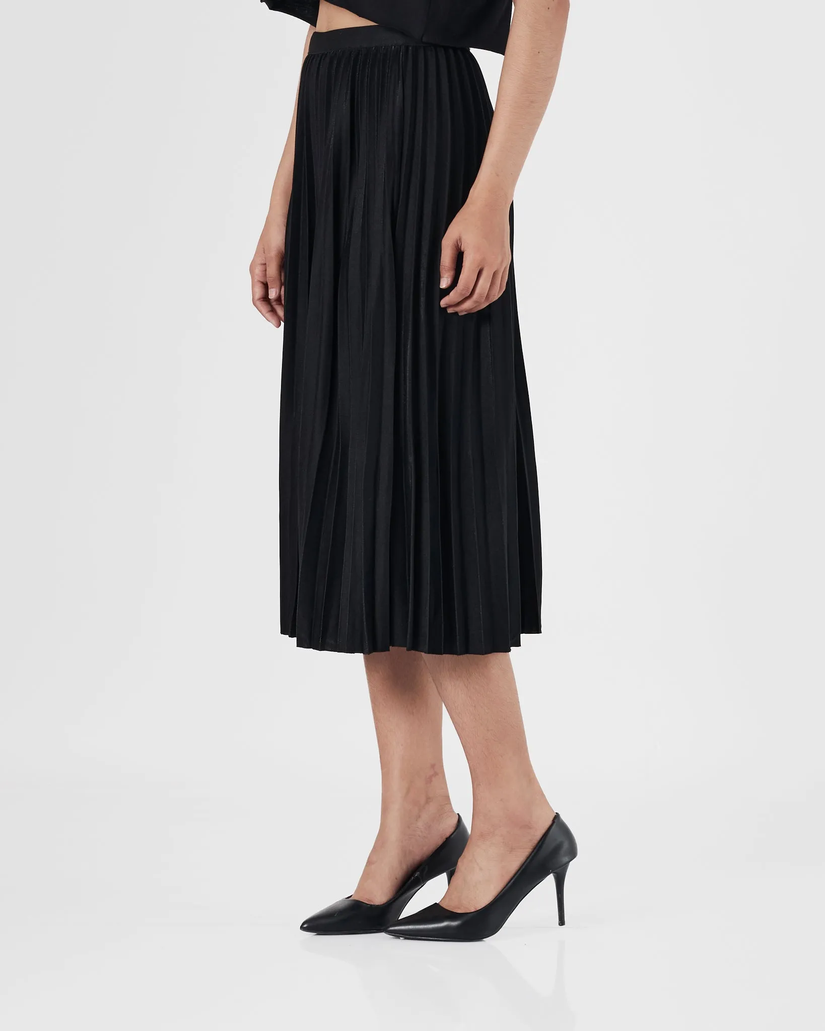 Pleated Lady Black Skirts 15.90