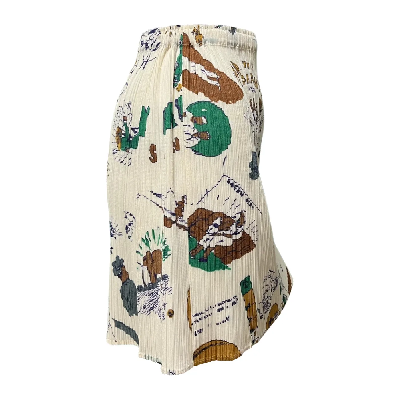 PLEATS PLEASE ISSEY MIYAKE × TERRY JOHNSON Fall Winter 2013 Print Pleated Mini Skirt